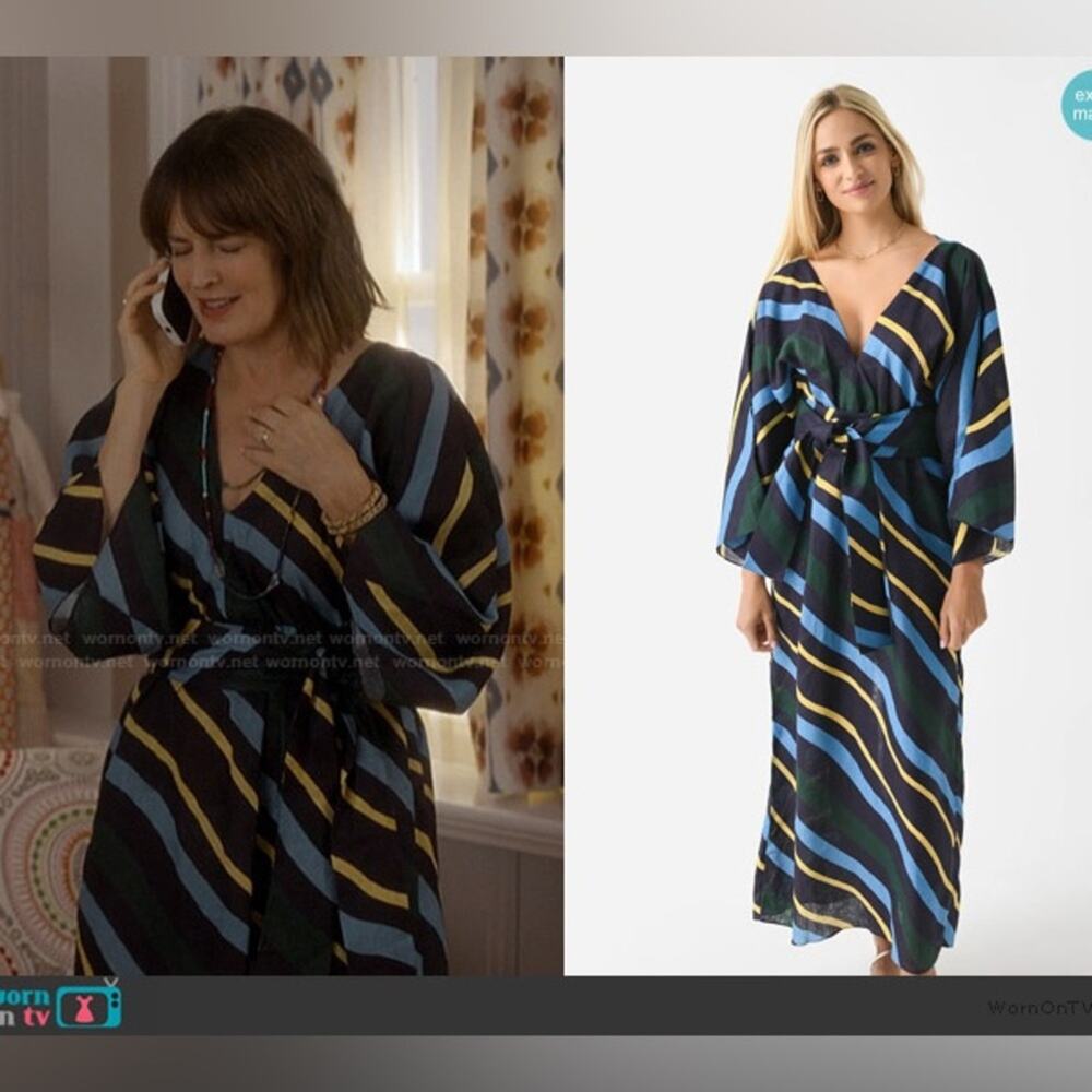 Cala de la Cruz Federica Dress Linen Wrap Maxi Boho Resortwear Luxury